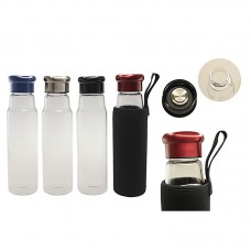 550ml Glass Bottle with Black Neoprene Pouch